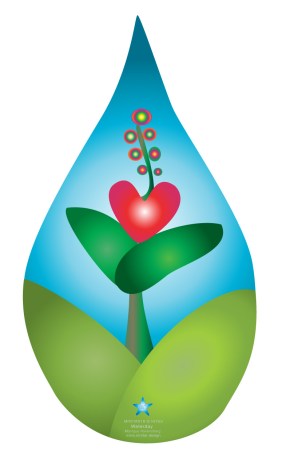 drop of water, in it love and life