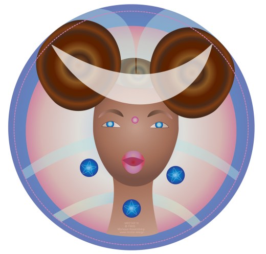 illustration MRSTAR by Monique Ravensberg for the pink moon of april 2018.