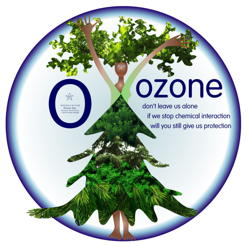 illustration by monique Ravensberg for MRSTAR to honore #ozone day 2018.