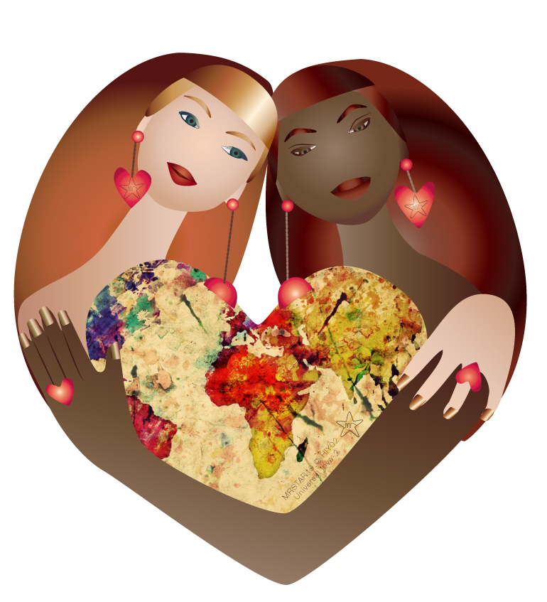 illustration by Monique Ravensberg for MRSTAR celebrating #universallove part 2.